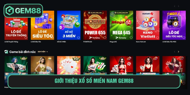 Xổ Số Miền Nam Gem88 Chơi Lô Đề Nhận Thưởng Lớn 2025 Xổ số miền Nam tại Gem88 thu hút nhiều người chơi