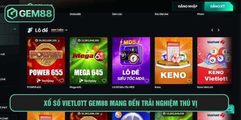 Xổ số Vietlott GEM88 mang đến trải nghiệm thú vị cho hội viên