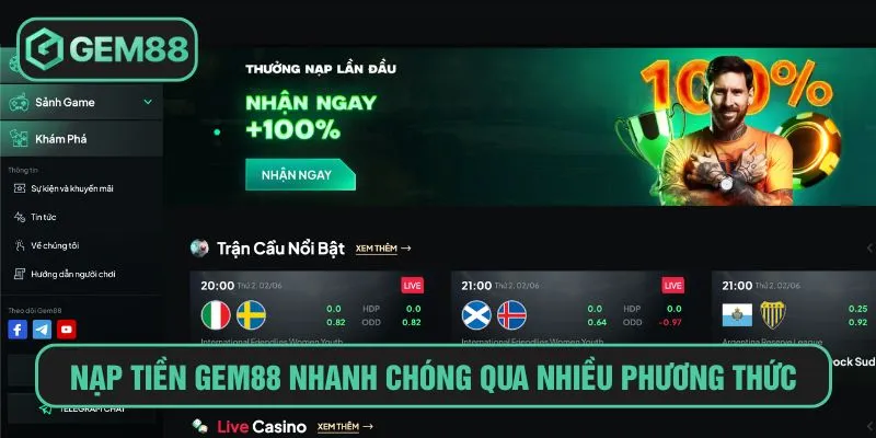 Cách Nạp Tiền Gem88 Nhanh Qua Nhiều Phương Thức nạp tiền Gem88