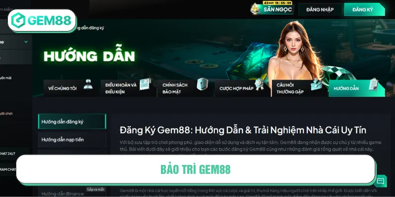 bảo trì gem88