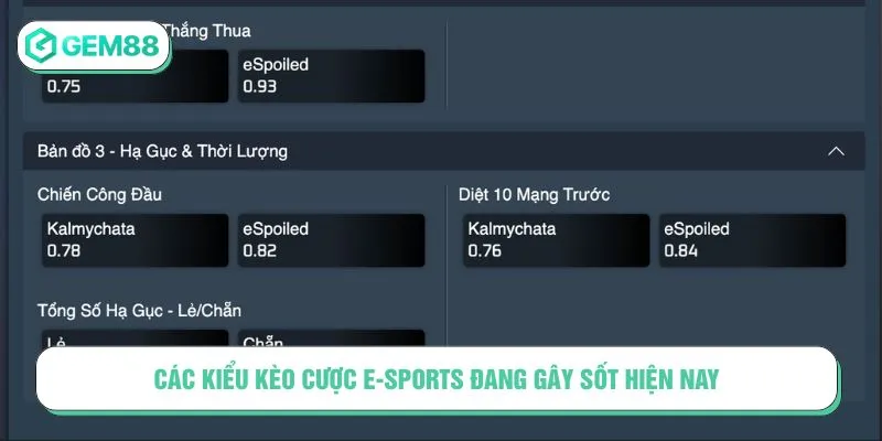 Thể Thao E-Sports – Bắt Kèo Game Hot, Săn Thưởng Cực Gắt Các kiểu kèo cược E-Sports đang gây sốt hiện nay